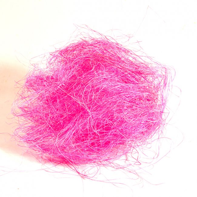 Сизаль - натуральное волокно (100гр) цвет:яр.розовый