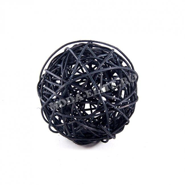 Ротанговые шары для декора и творчества d 9см (1шт) цвет:9-черный