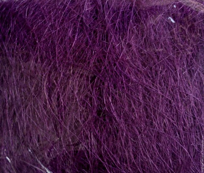 Сизаль - натуральное волокно (100гр) цвет:А013-фиолетовый