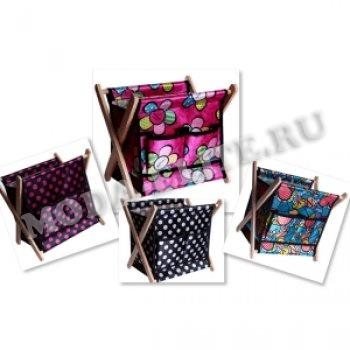 Корзина для рукоделия с кармашками № 4966 21*27*26 см (1шт) цвет:цветной