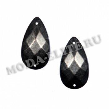 Стразы пришивные пластик под металл FS4759 "капля" 28*15мм (2шт) цвет:кр.медь