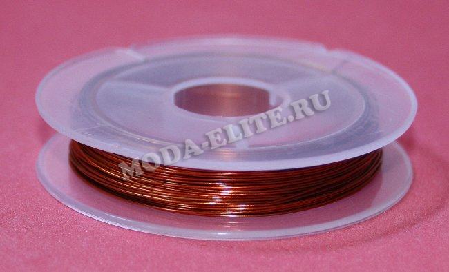 Проволока на катушке d 0,3мм (10м) цвет:828-латунь