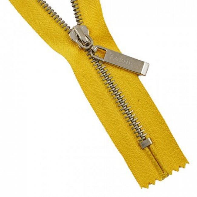 Молния Fashion-A "металл" никель тип 5-1 разъемная 65см (1шт) цвет:506-яр.желтый