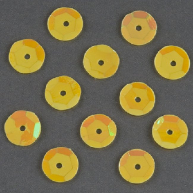 Пайетки перламутр "круг" d 6,5мм (500гр) цвет:87-т.желтый