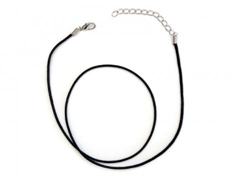 Шнурок для бижутерии вощеный плетеный d 1,5мм ~50см (10шт) цвет:075-черный