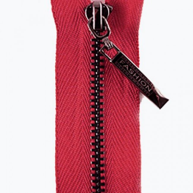 Молния Fashion-S "металл" т.никель тип 3-1 разъемная 80см (1шт) цвет:171-т.красный
