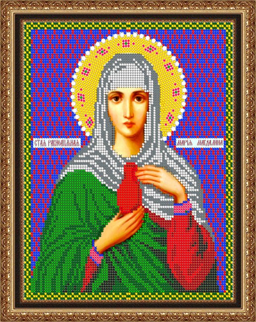 «Светлица» набор для вышивания бисером 7738 «Св. Мария Магдалина» бисер Китай 19*24см (1шт) цвет:7738
