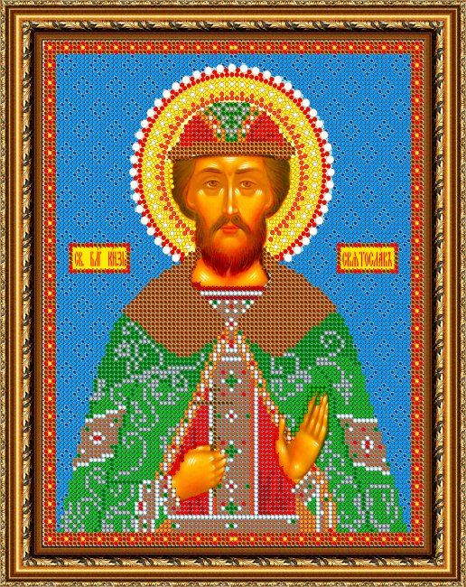 «Светлица» набор для вышивания бисером 7776 «Св. Святослав» бисер Китай 19*24см (1шт) цвет:7776