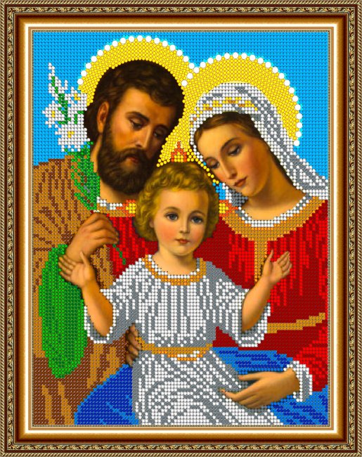 «Светлица» рисунок на ткани для вышивания бисером 352 «Святое семейство» 19*24см (1шт) цвет:352