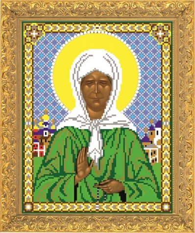 «Светлица» рисунок на канве для вышивания крестом М001 «Св. Матрона Московская» 15,8*21см (1шт) цвет:М001