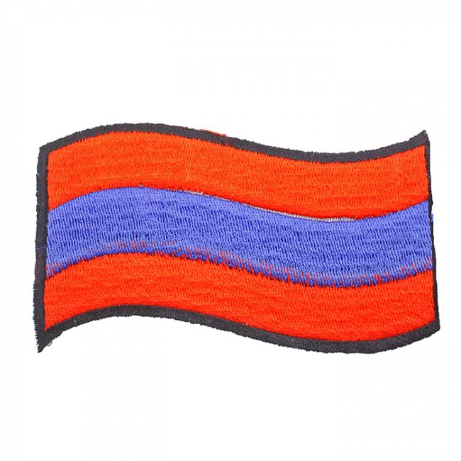 Термоаппликация вышитая № 8173 "Флаг" 6,5*12,5см (1шт) цвет:1-красн/син/красный