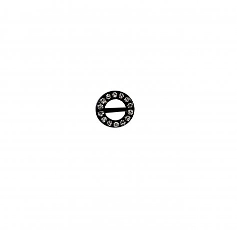 Пряжка круглая со стразами d12мм (5шт) цвет:501-белый