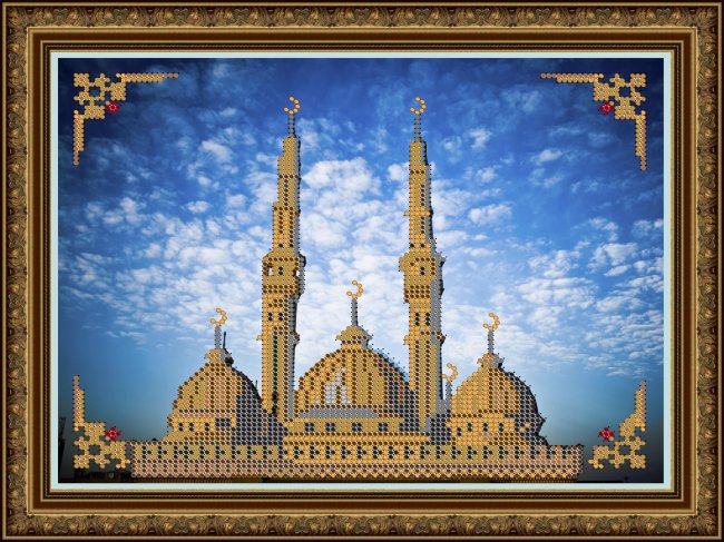 «Светлица» рисунок на ткани для вышивания бисером К-205 «Мечеть» 24*19см (1шт) цвет:К-205