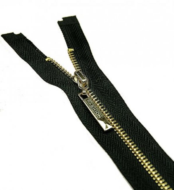 Молния Fashion "металл" золото тип 3-1 разъемная 45см (1шт) цвет:075-черный