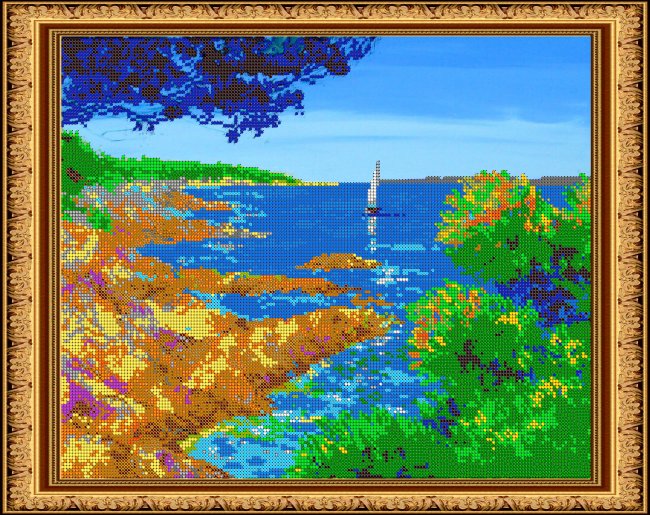 «Светлица» рисунок на ткани для вышивания бисером К-380 «Райский уголок» 39*31,2см (1шт) цвет:К-380