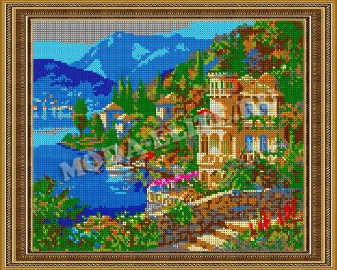 «Светлица» рисунок на ткани для вышивания бисером К-421П «Крымский пейзаж» 30*24см (1шт) цвет:К-421П