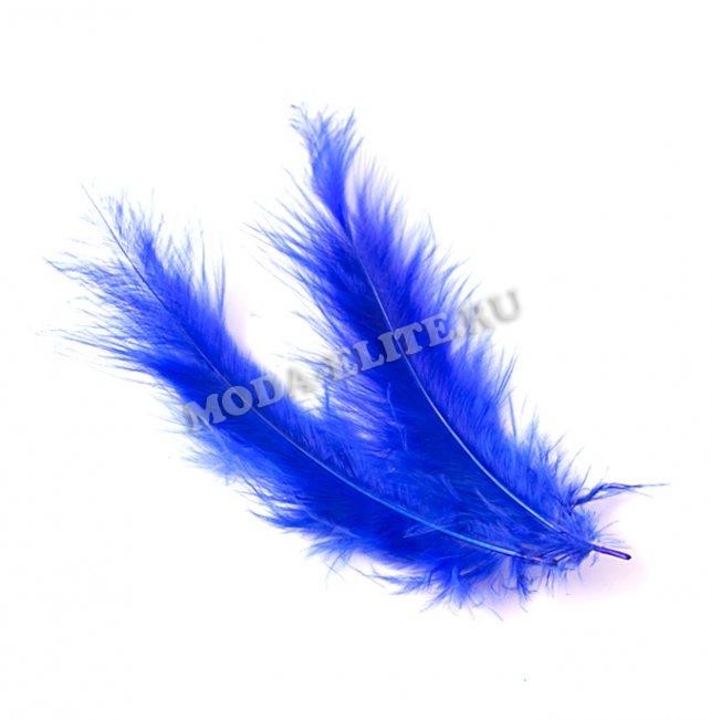 Перо страуса 5-15см (100шт) цвет:220-синий