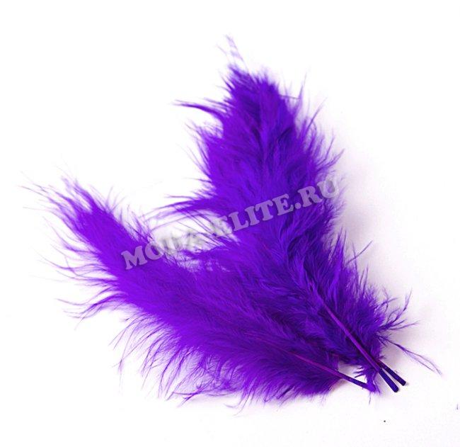 Перо страуса 5-15см (100шт) цвет:303-фиолетовый