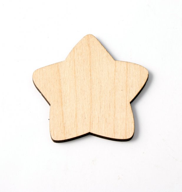 Добрый мастер деревянная заготовка для декупажа №10587 "Звезда" 6см (1шт) цвет:дерево