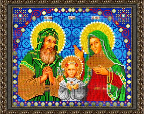 «Светлица» набор для вышивания бисером 8449 «Св. Иоаким и Анна» бисер Чехия 19*24см (1шт) цвет:8449