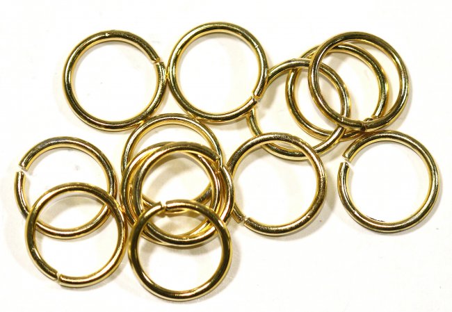 Колечко для бус S14 одинарное d 10мм (50шт) цвет:золото