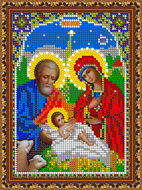 «Светлица» набор для вышивания бисером 8391М «Рождество Христово» бисер Чехия 12*16см (1шт) цвет:8391М