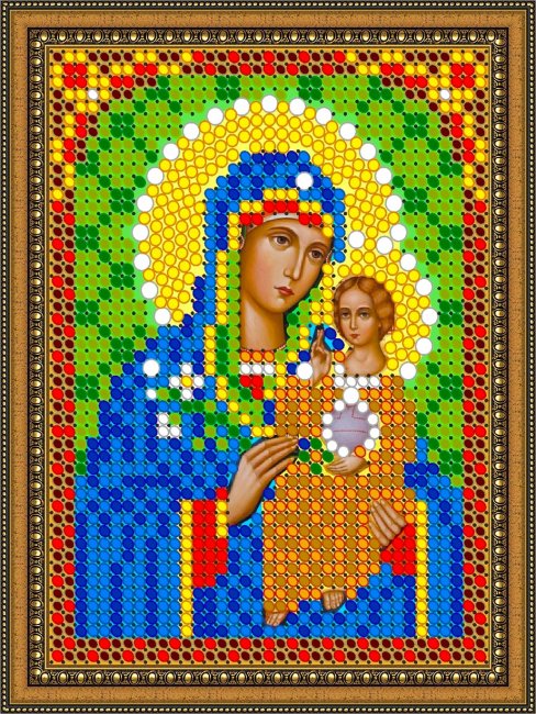 «Светлица» набор для вышивания бисером 8421ЛМ «Прсв. Богородица Благоуханный цвет» бисер Чехия 7,5*10см (1шт) цвет:8421ЛМ
