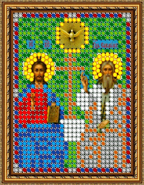 «Светлица» набор для вышивания бисером 8333Л «Св. Троица» бисер Чехия 6*7,5см (1шт) цвет:8333Л