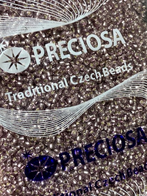 Бисер "PRECIOSA" Transparent - Silver Lined № 331 29 001 10/0 (46-50гр) цвет:27010(кр)