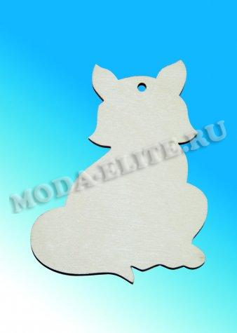 Добрый мастер деревянная заготовка для декупажа №12712 "Кошка" 6*7,5см (1шт) цвет:дерево