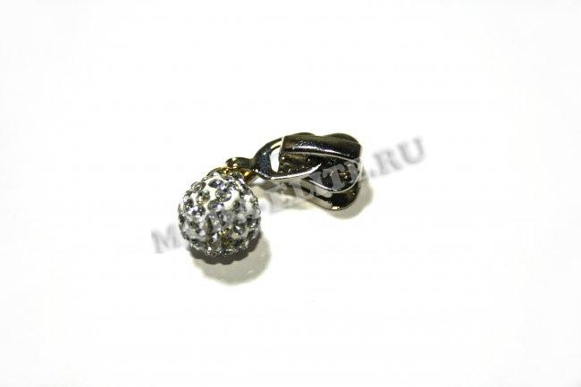 Бегунок № 13198 "трактор" тип 5 (10шт) цвет:никель/коричневый