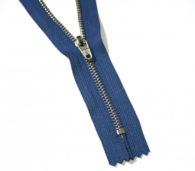 Молния джинсовая никель тип 4 15см (100шт) цвет:260-т.голубой