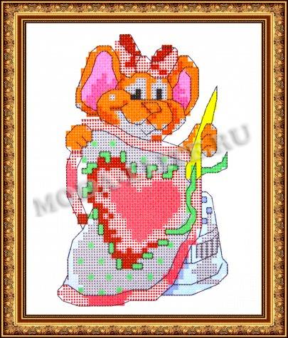 Рисунок на канве для вышивания крестом Д-031 "Мартышка" 20*25 (1шт) цвет:Д-031