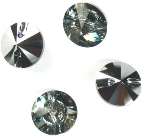Пуговица 3015 14мм M-Foiled (1шт) цвет:215-Black Diamond