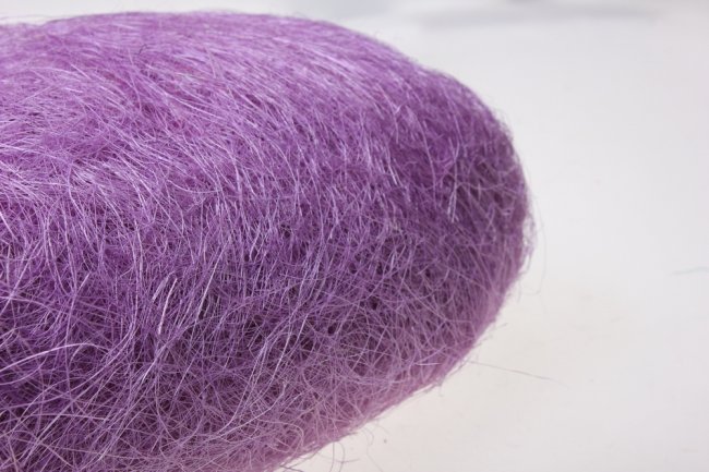 Сизаль - натуральное волокно (1кг) цвет:А011-св.фиолетовый