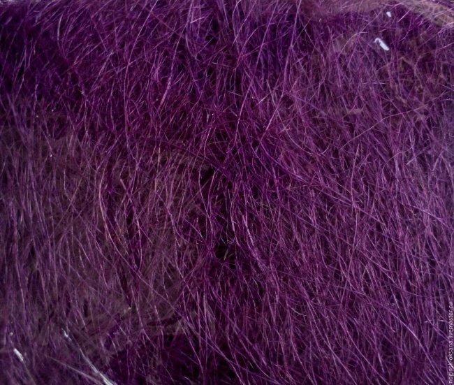 Сизаль - натуральное волокно (1кг) цвет:А013-фиолетовый
