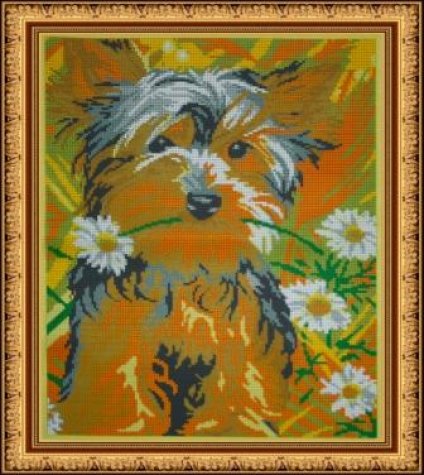«Светлица» рисунок на ткани для вышивания бисером К-578П «Йорик с ромашкой» 30*38см (1шт) цвет:578П