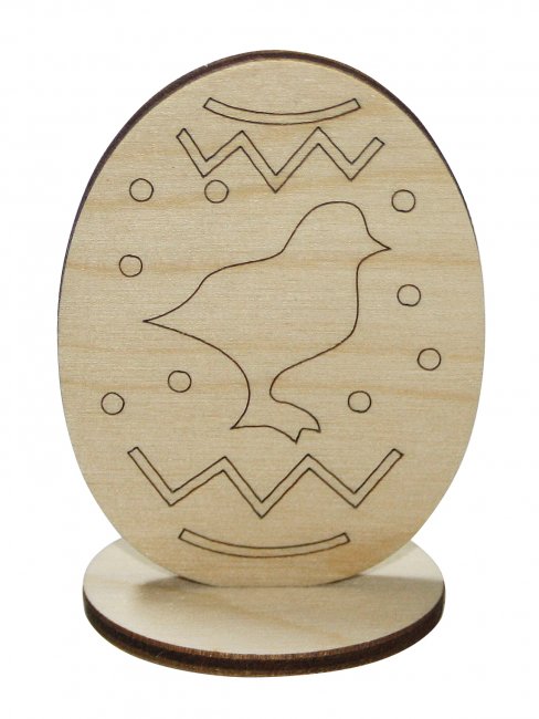 Добрый мастер деревянная заготовка для декупажа №11639 "Яйцо на подставке" 4,8*7см (1шт) цвет:дерево
