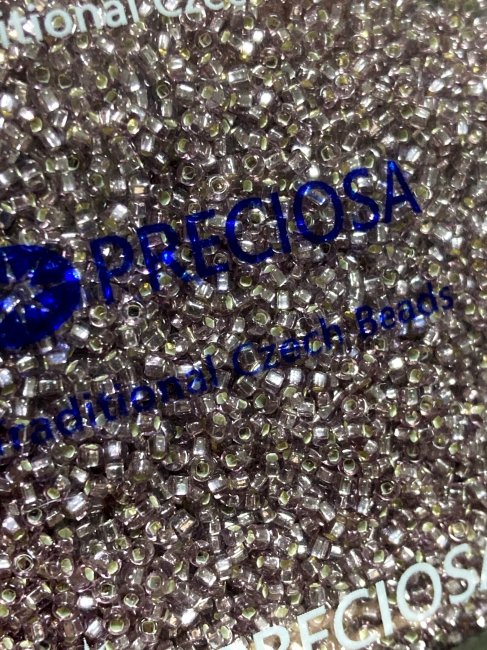 Бисер "PRECIOSA" Transparent - Silver Lined № 331 29 001 10/0 (46-50гр) цвет:27010(кв)