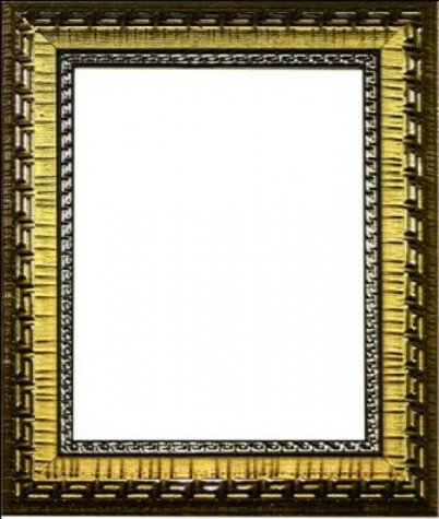 Декоративная рама F3286-2004 из пластикового багета 10*13см, толщина стекла 2мм ширина багета 3,4см (1шт) цвет:золото