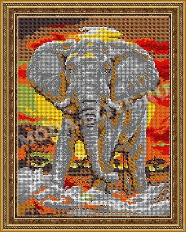 Картина из страз «Слон»  (1шт) цвет:ДК-498