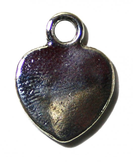 Подвеска металл FS14609 "Сердце" 14*20мм (5шт) цвет:серебро