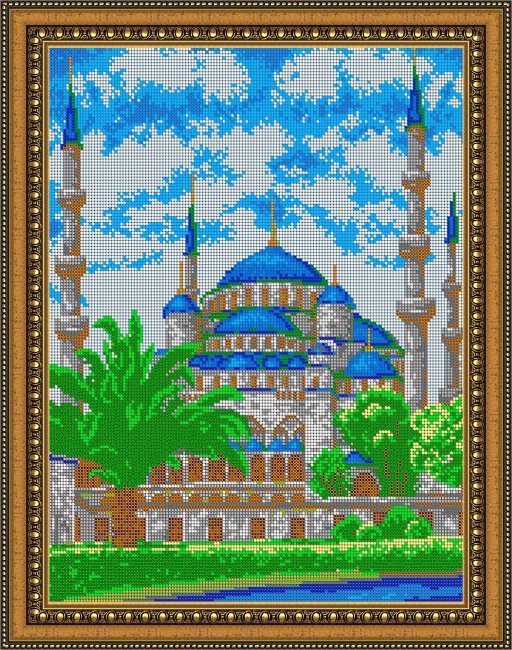 «Светлица» набор для вышивания бисером №512П «Мечеть сердце Чечни» бисер Китай 30*38см (1шт) цвет:512П