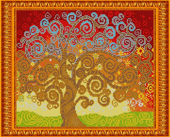 «Диамант» набор со стразами ДК-468П «Дерево счастья» 38*30см (1шт) цвет:ДК-468П