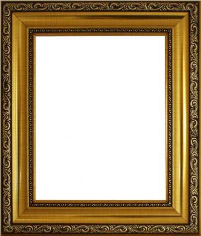 Декоративная рама F5427-14045-2 из пластикового багета 19*24см, толщина стекла 2мм ширина багета 5,4см (1шт) цвет:золото/коричневый