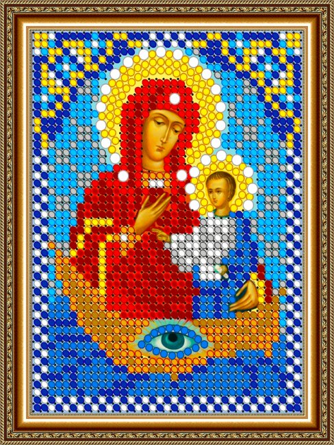 «Светлица» рисунок на ткани для вышивания бисером 399ЛМ «Прсв. Богородица Московская» 7,5*10см (1шт) цвет:399ЛМ