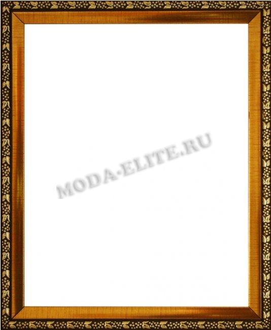 Декоративная рама F2051WXP371-4 из пластикового багета 24*30см, толщина стекла 2мм ширина багета 2см (1шт) цвет:золото/коричневый