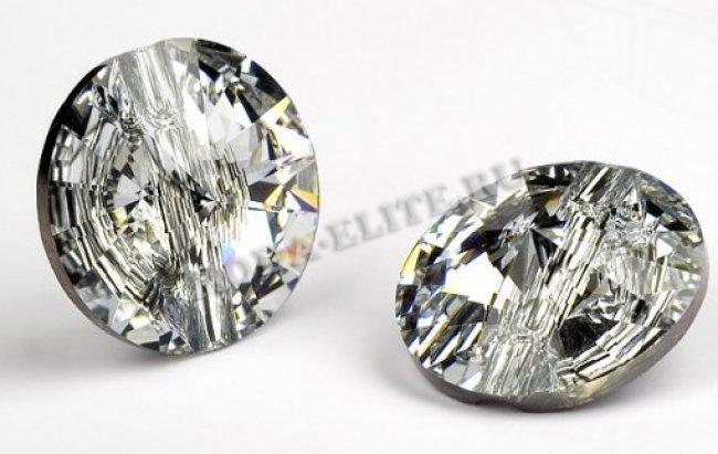 Пуговица 3015 16мм M-Foiled (1шт) цвет:001-Crystal