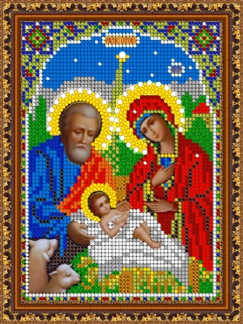 «Диамант» набор на атласе со стразами ДМ-391 «Рождество Христово» 15,5*20,5см (1шт) цвет:ДМ-391