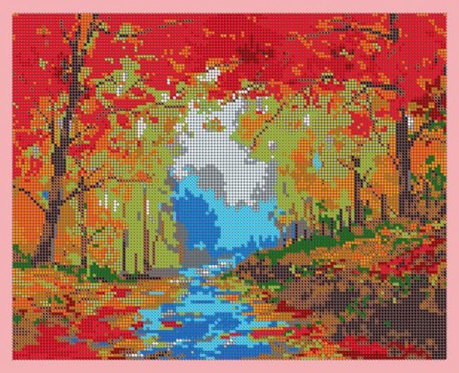 ВЛ-194П «Осенний пейзаж» 30*24см схема для вышивания бисером «Вышивочка» (1шт) цвет:ВЛ-194П